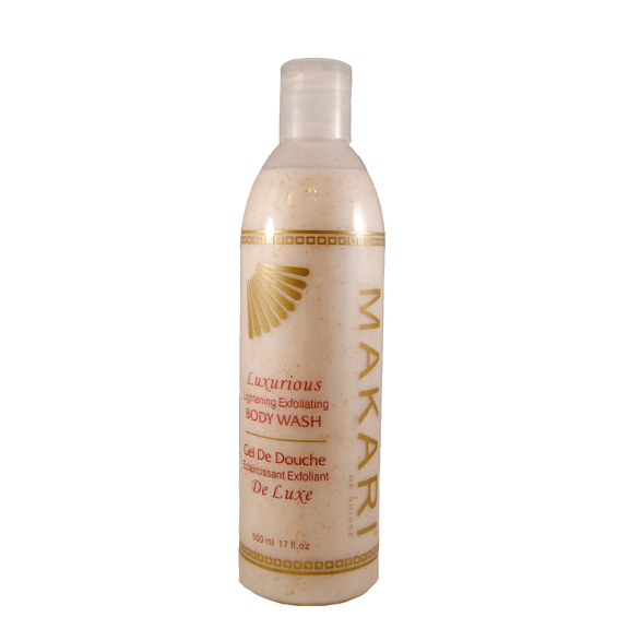 MAKARI DE SUISSE® GEL de DOUCHE Eclaircissant Exfoliant de Luxe.