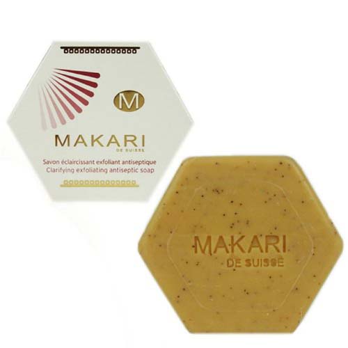 MAKARI DE SUISSE® Savon  Éclaircissant Exfoliant Antiseptique.