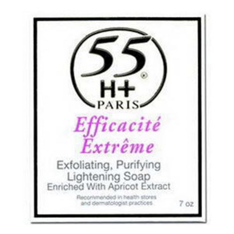 55H+ Paris ® Extrême SAVON Gommant Purifiant, Éclaircissant.