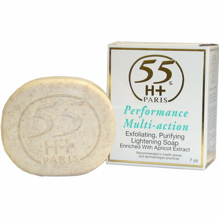 55H+ Paris® Performance SAVON Gommant Purifiant, Éclaircissant.