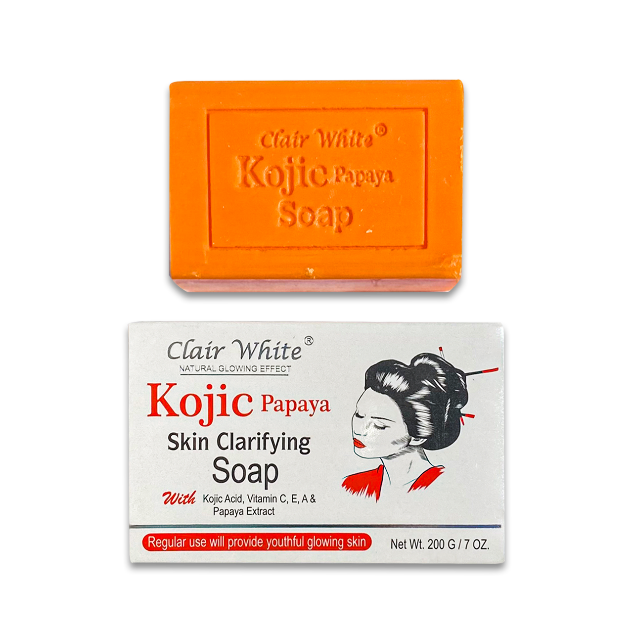 CLAIR WHITE® KOJIC Papaya SAVON Clarifiant. 