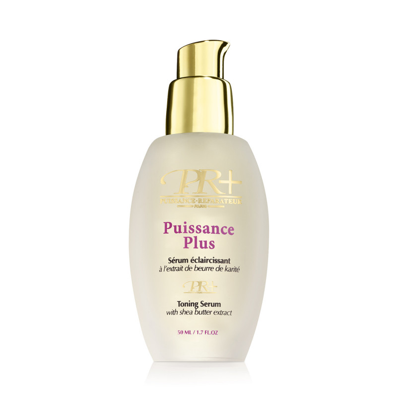PR+® Puissance Plus SÉRUM Éclaircissant à l’extrait de Beurre de Karité. 