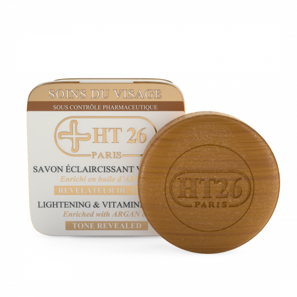 HT26 PARIS ® OR & ARGAN SAVON Éclaircissant Vitaminé.