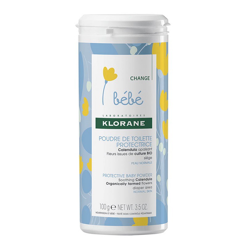 BÉBÉ KLORANE ® POUDRE DE TOILETTE PROTECTRICE.