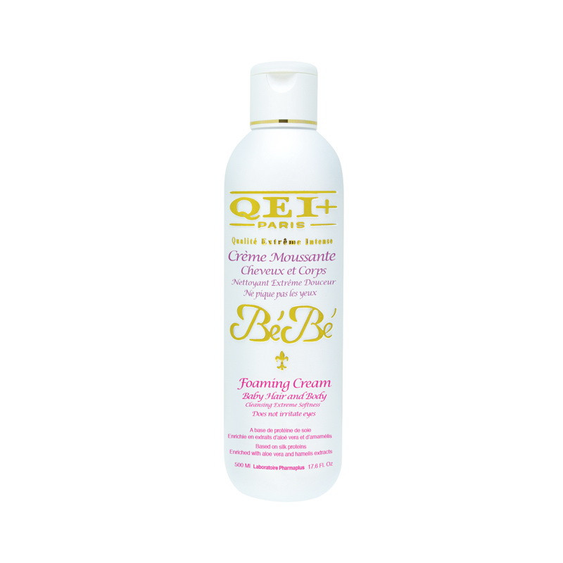 QEI+ Bébé  CRÈME Moussante Cheveux & Corps. 