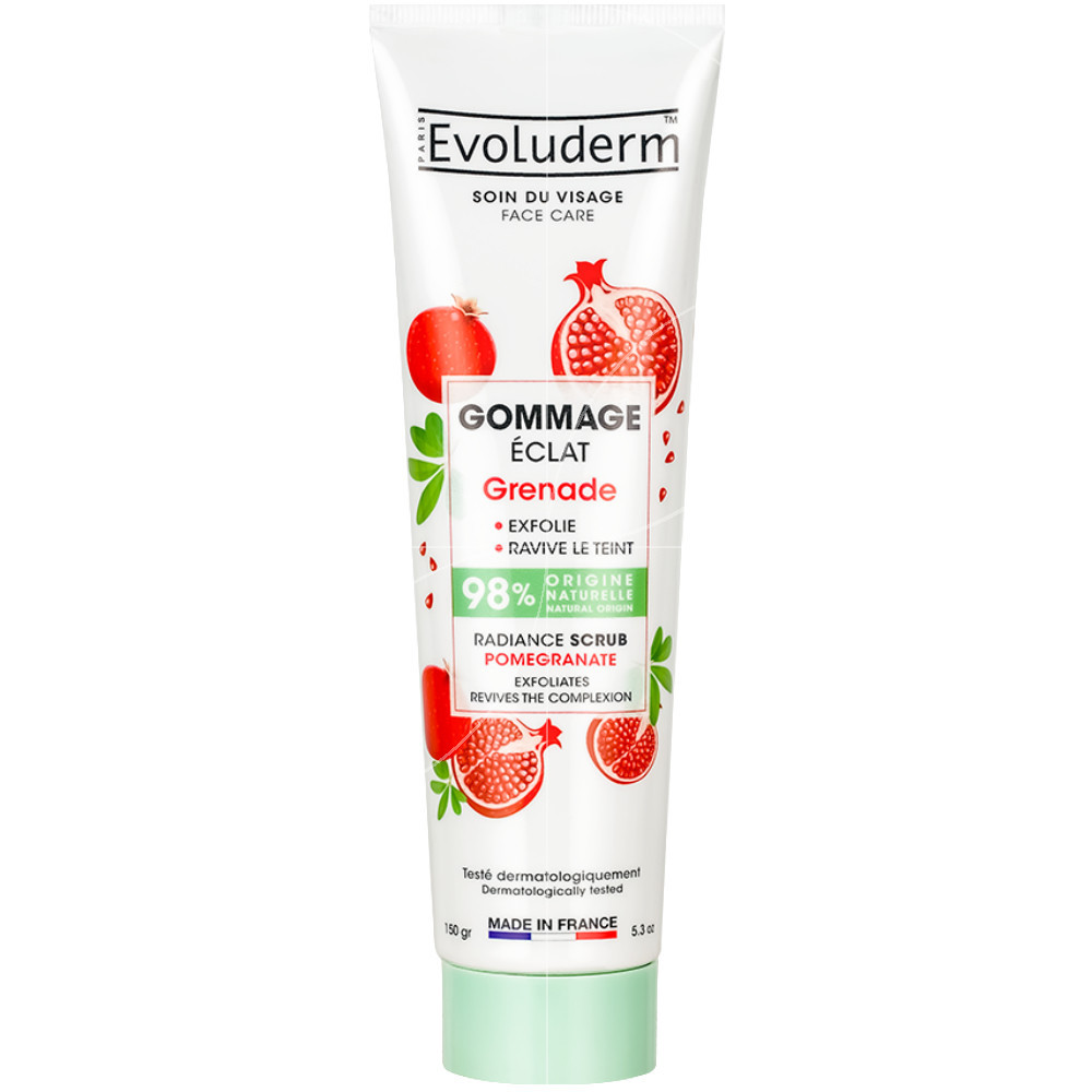 EVOLUDERM® GOMMAGE VISAGE ÉCLAT GRENADE.