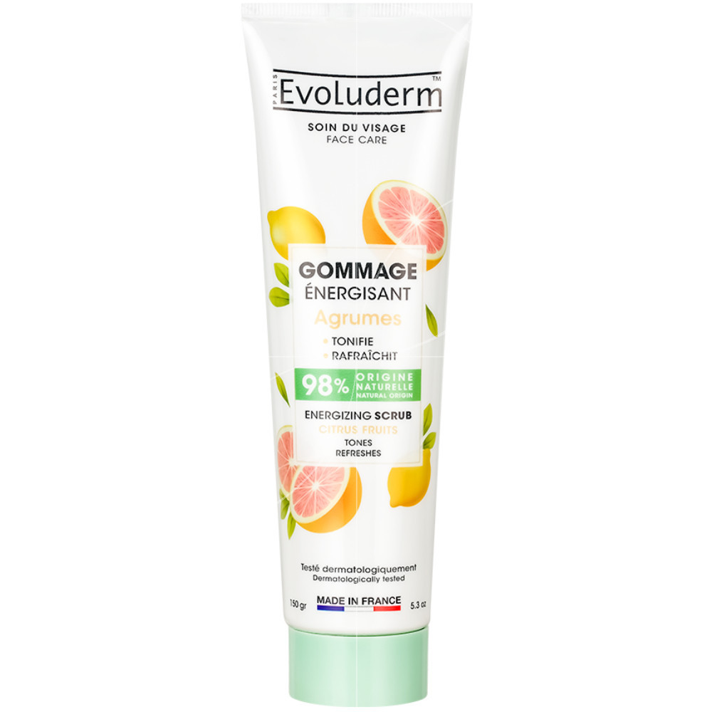 EVOLUDERM® GOMMAGE VISAGE ÉNERGISANT AGRUMES.