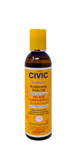 CIVIC® TURMERIC HUILE Corporelle Éclaircissante.