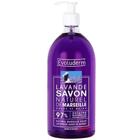 EVOLUDERM® LAVANDE SAVON NATUREL DE MARSEILLE. CORPS ET MAINS.