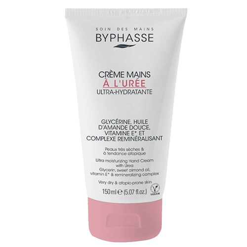 BYPHASSE CRÈME MAINS À L’URÉE ULTRA-HYDRATANTE.
