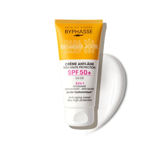 BYPHASSE CRÈME ANTI-AGE TRÈS HAUTE PROTECTION SPF 50+.