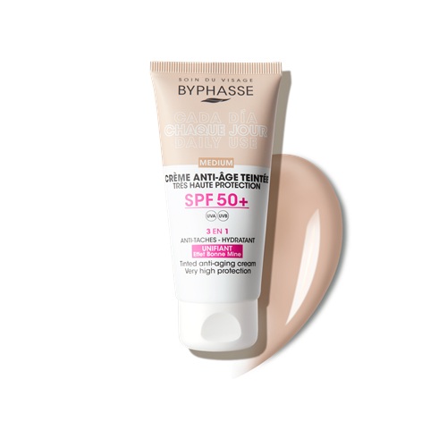 BYPHASSE CRÈME ANTI-TACHES TEINTÉE SPF 50+.