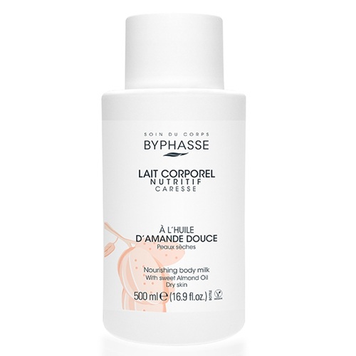 BYPHASSE NOURISHING BODY LOTION CARESS WITH SWEET ALMOND OIL.