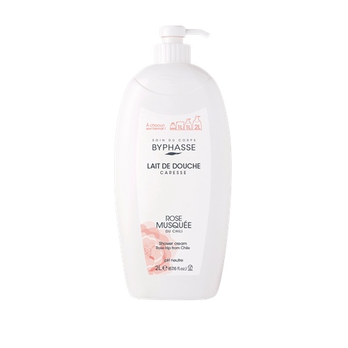 BYPHASSE LAIT DE DOUCHE CARESSE ROSE MUSQUÉE.