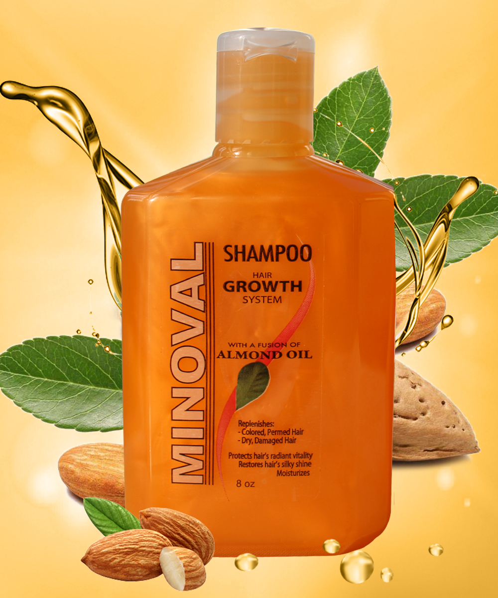MINOVAL ® SHAMPOO HAIR GROWTH SYSTEM WITH ALMOND OIL.