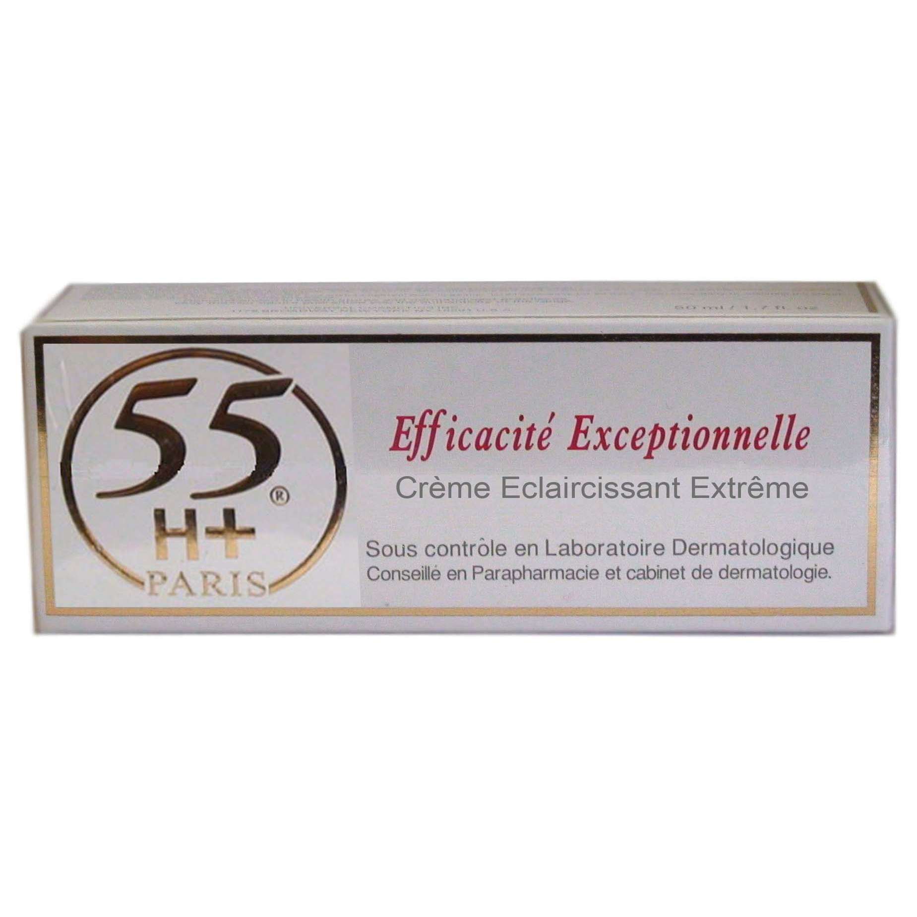 55H+ Paris ® Exceptionnel CRÈME Éclaircissante.