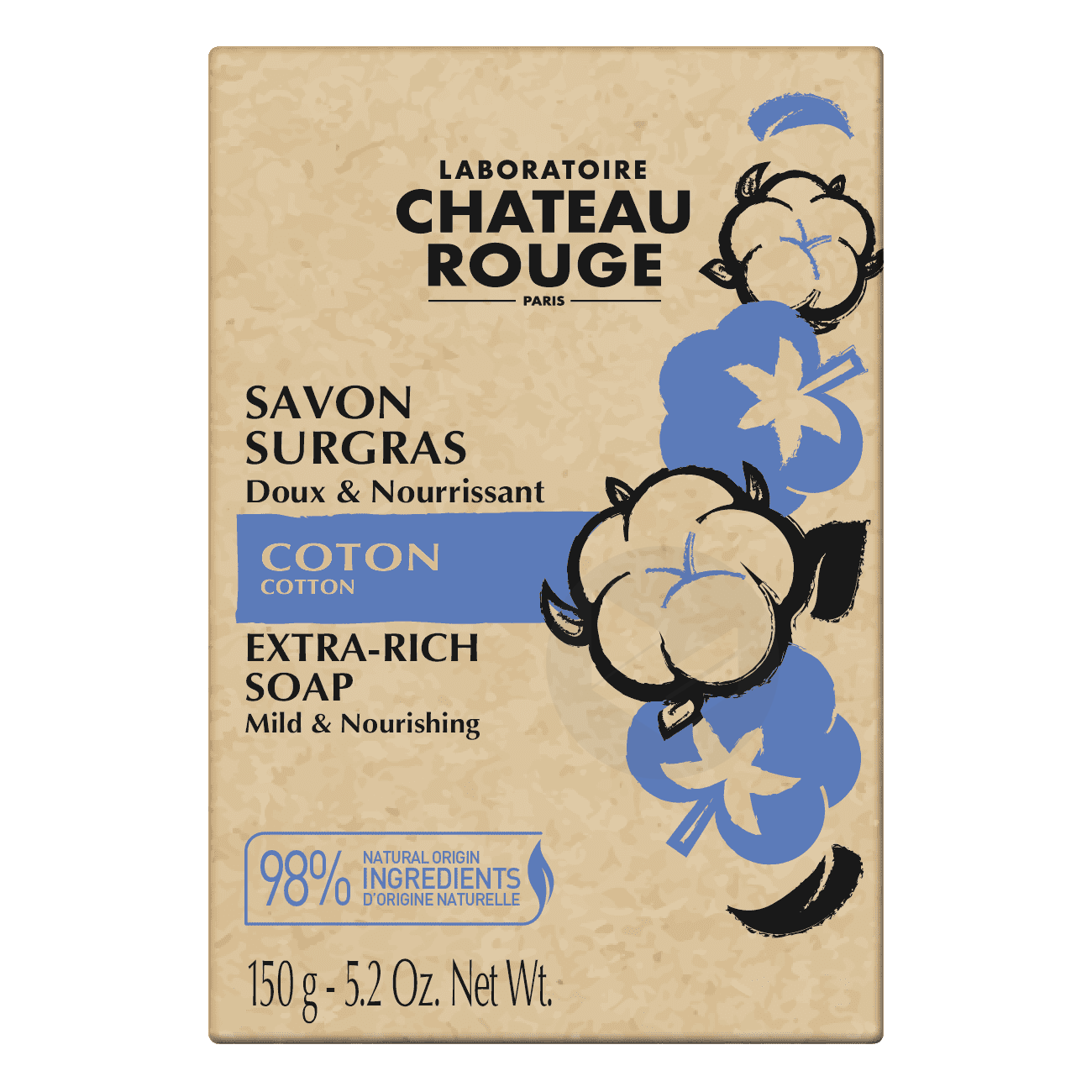 CHATEAU ROUGE PARIS COTTON EXTRA-RICH SOAP.
