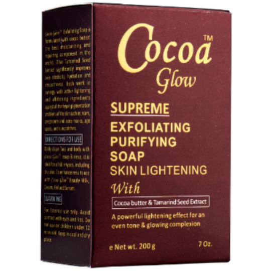 COCOA GLOW ® Supreme Exfoliating Purifying SOAP.https://victoriaalbi.ca/administrator/#tab-data