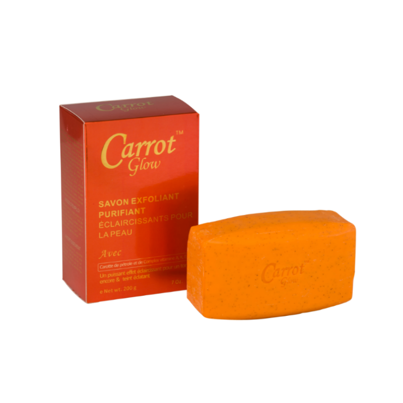 CARROT GLOW ® SAVON Exfoliant Purifiant.