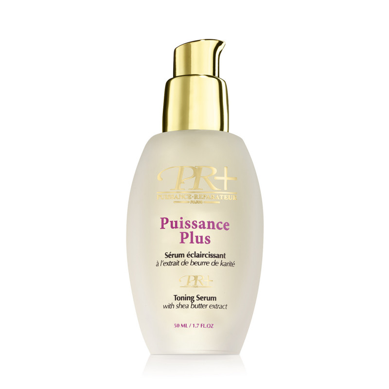 PR+® Puissance Plus Toning SERUM with Shea Butter extract. 